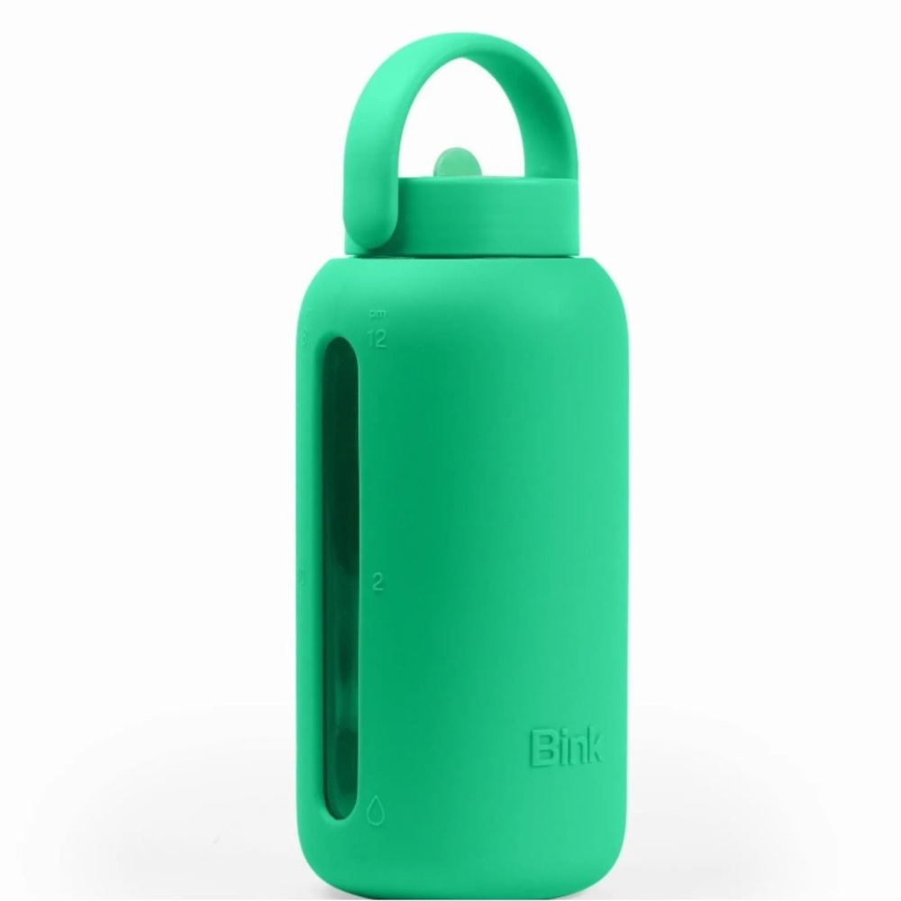 Set of 3 Bink 27oz Day Water Bottle Flip Cap Emerald Blue FLAWED